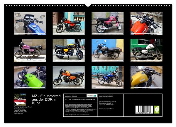 Produktbild: MZ - Ein Motorrad aus der DDR in Kuba (hochwertiger Premium Wandkalender 2026 DIN A2 quer), Kunstdruck in Hochglanz
