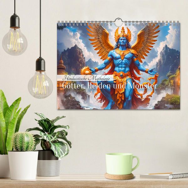 Produktbild: Hinduistische Mythologie - G&ouml;tter, Helden und Monster (Wandkalender 2026 DIN A4 quer), CALVENDO Monatskalender