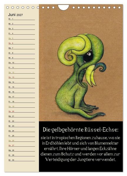Produktbild: Fabelhafte Wesen / Geburtstagskalender (Wandkalender 2027 DIN A4 hoch), CALVENDO Monatskalender