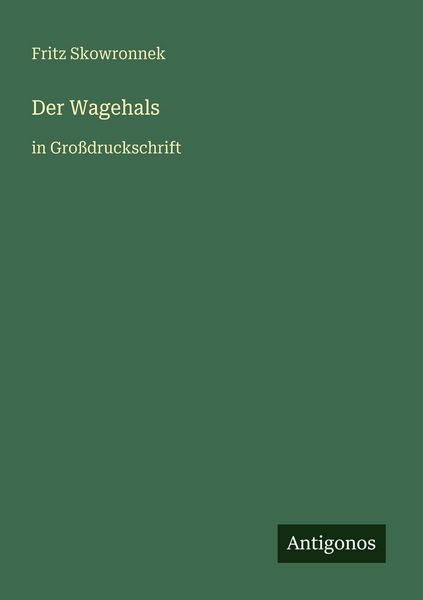 Produktbild: Der Wagehals