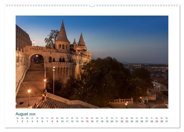 Produktbild: Budapest: zwischen Parlamentsgeb&auml;ude und Burgpalast (hochwertiger Premium Wandkalender 2026 DIN A2 quer), Kunstdruck in Hochglanz