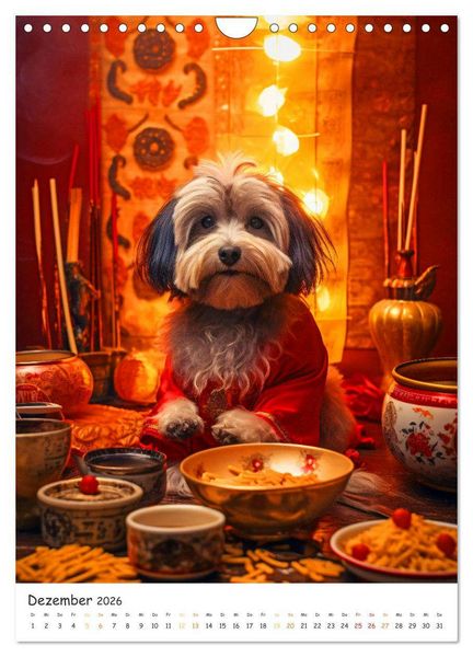 Produktbild: Hunde & Ramen - Ein Jahr voller Genuss und Freude (Wandkalender 2026 DIN A4 hoch), CALVENDO Monatskalender