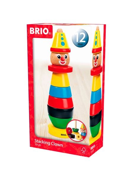 Produktbild: Brio Clown, Stapel-Turm aus Holz,