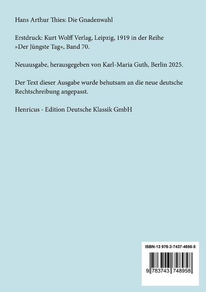 Produktbild: Die Gnadenwahl