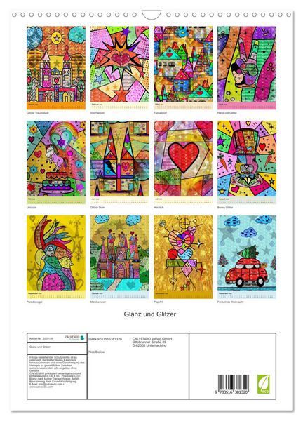 Produktbild: Glanz und Glitzer (Wandkalender 2026 DIN A3 hoch), CALVENDO Monatskalender
