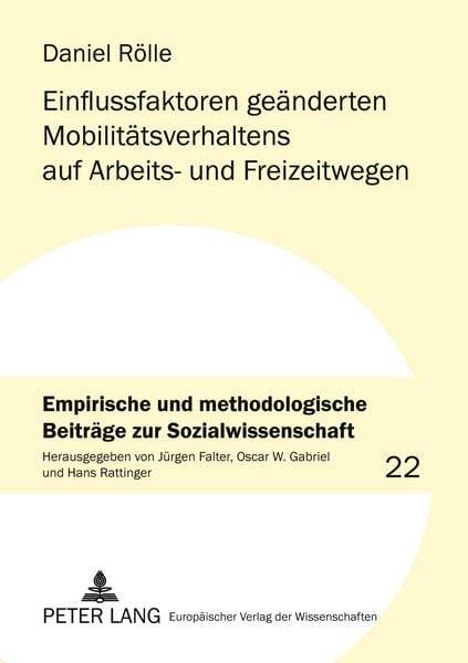 Produktbild: Einflussfaktoren ge&auml;nderten Mobilit&auml;tsverhaltens auf Arbeits- und Freizeitwegen