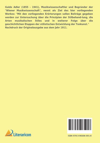 Produktbild: Der Stil in der Musik