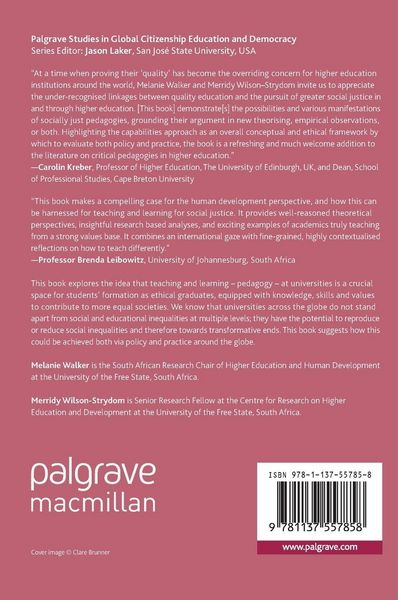 Produktbild: Socially Just Pedagogies, Capabilities and Quality in Higher Education