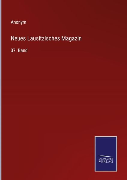 Produktbild: Neues Lausitzisches Magazin