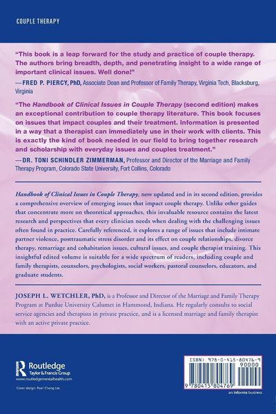 Produktbild: Handbook of Clinical Issues in Couple Therapy