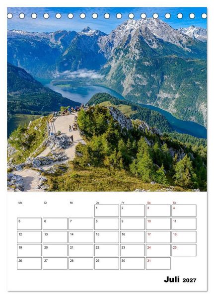 Produktbild: Berchtesgadener Land - Faszination zwischen Watzmann und K&ouml;nigssee (Tischkalender 2027 DIN A5 hoch), CALVENDO Monatskalender