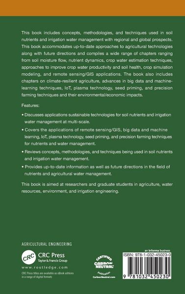 Produktbild: Agri-Tech Approaches for Nutrients and Irrigation Water Management