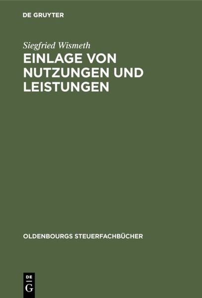 Produktbild: Einlage von Nutzungen und Leistungen