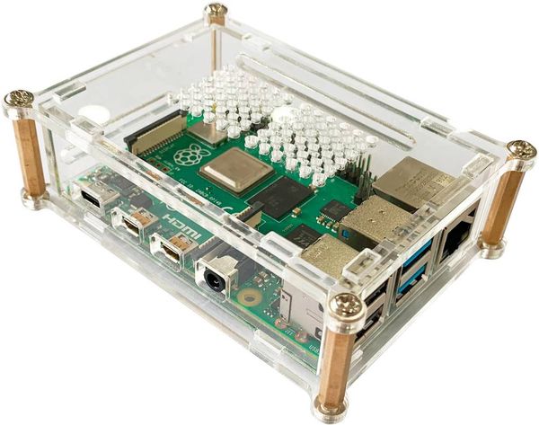 Joy-it rb-casep4+01 SBC-Gehäuse Passend für (Entwicklungskits): Raspberry Pi Transparent