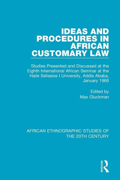 Produktbild: Ideas and Procedures in African Customary Law