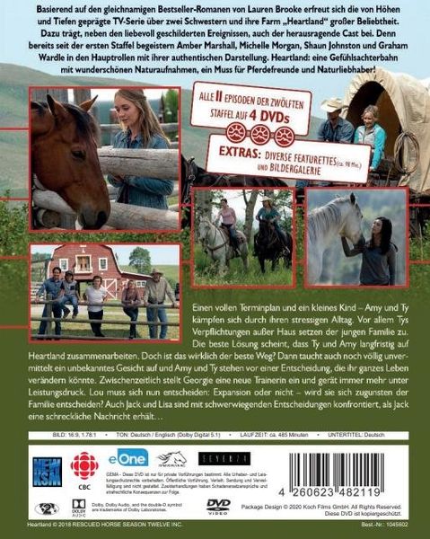 Produktbild: Heartland - Paradies f&uuml;r Pferde - Staffel 12 [4 DVDs]