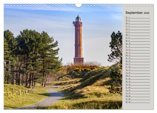 Produktbild: NORDERNEY Geburtstagskalender mit Planerfunktion (Wandkalender 2026 DIN A3 quer), CALVENDO Monatskalender