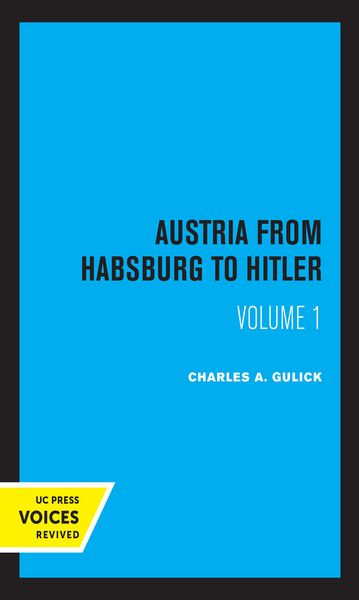 Produktbild: Austria from Habsburg to Hitler, Volume 1