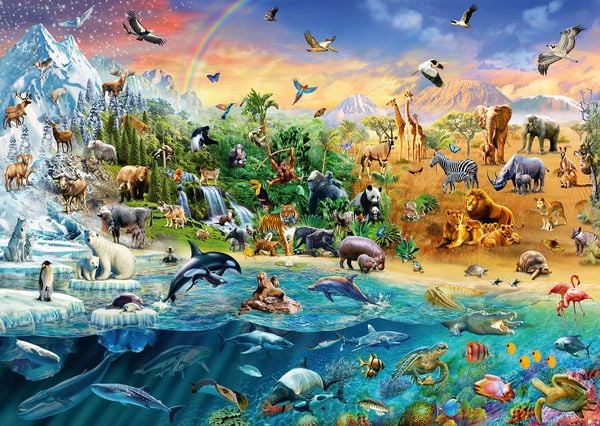 Produktbild: Puzzle Schmidt Spiele 58324 Die Welt der Tiere 1000 Teile
