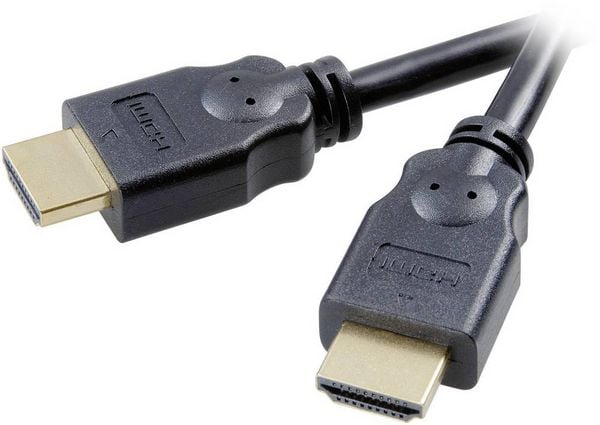 SpeaKa Professional HDMI Anschlusskabel HDMI-A Stecker, HDMI-A Stecker 1.50m Schwarz SP-7869884 4K UHD, Audio Return Channel