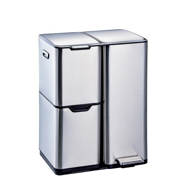 Produktbild: HTI-Living M&uuml;lltrennsystem Jannik 60L Silber M&uuml;lltrennsystem Jannik 60L Silber