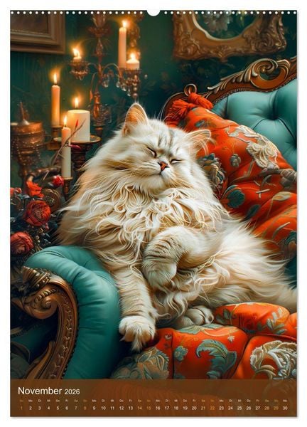 Produktbild: Kuschelkatzen - Fellnasen im Schlummerland (Wandkalender 2026 DIN A2 hoch), CALVENDO Monatskalender