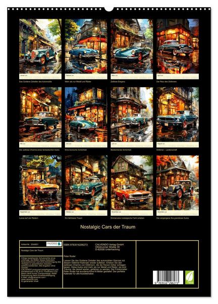 Produktbild: Nostalgic Cars der Traum (hochwertiger Premium Wandkalender 2026 DIN A2 hoch), Kunstdruck in Hochglanz