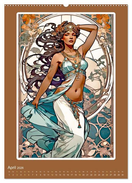 Produktbild: Illustrationskunst der Belle &Eacute;poque (hochwertiger Premium Wandkalender 2026 DIN A2 hoch), Kunstdruck in Hochglanz