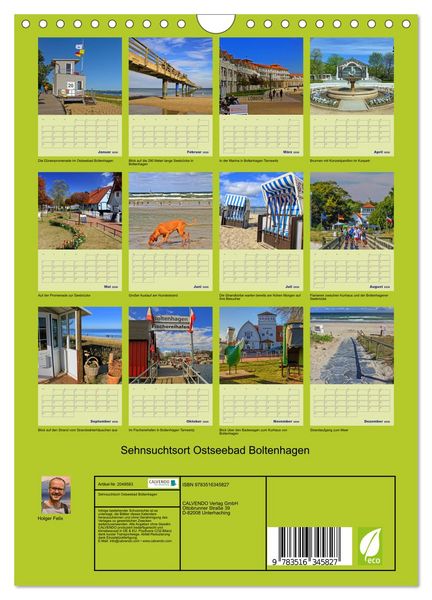 Produktbild: Sehnsuchtsort Ostseebad Boltenhagen (Wandkalender 2026 DIN A4 hoch), CALVENDO Monatskalender