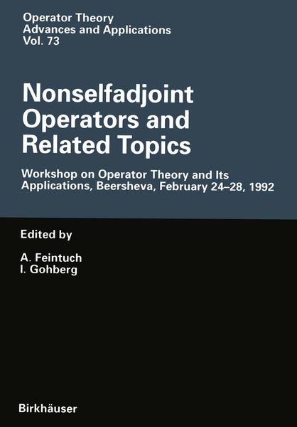 Produktbild: Nonselfadjoint Operators and Related Topics