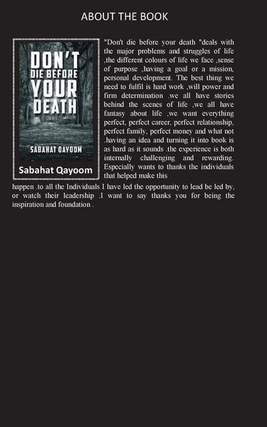 Produktbild: Don't die before your death