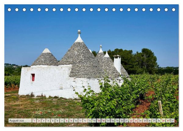 Produktbild: Apulien (Tischkalender 2026 DIN A5 quer), CALVENDO Monatskalender