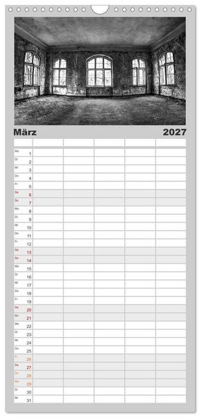 Produktbild: Familienplaner 2027 - Lost Beauty mit 5 Spalten (Wandkalender, 21 x 45 cm) CALVENDO