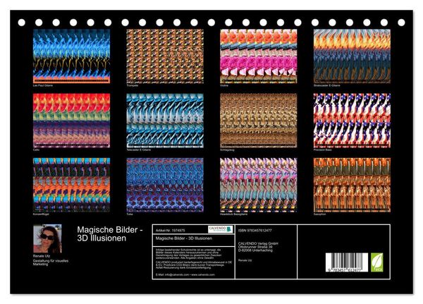 Produktbild: Magische Bilder - 3D Illusionen (Tischkalender 2026 DIN A5 quer), CALVENDO Monatskalender