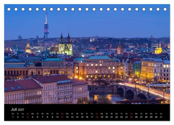 Produktbild: Prag - die goldene Stadt (Tischkalender 2027 DIN A5 quer), CALVENDO Monatskalender