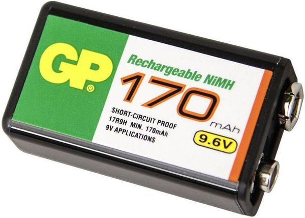 Produktbild: GP GPIND17R9HC1 9V Block-Akku NiMH 170 mAh 9.6V 1St.