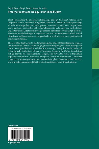 Produktbild: History of Landscape Ecology in the United States