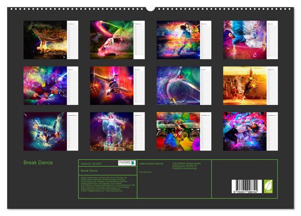 Produktbild: Break Dance (hochwertiger Premium Wandkalender 2026 DIN A2 quer), Kunstdruck in Hochglanz