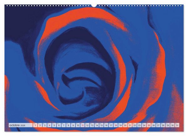Produktbild: Roses peintes (Calendrier mural 2026 DIN A2 vertical), CALVENDO calendrier mensuel