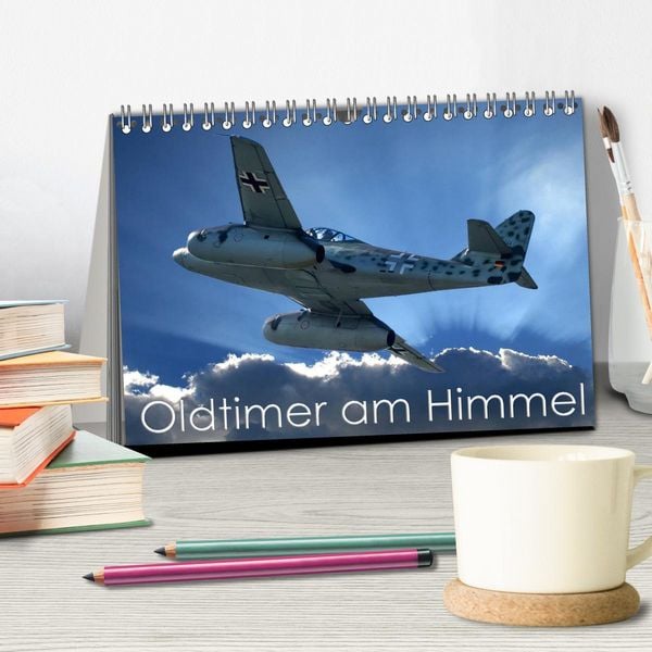 Produktbild: Oldtimer am Himmel (Tischkalender 2026 DIN A5 quer), CALVENDO Monatskalender