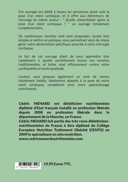Produktbild: Recettes et menus adapt&eacute;s &agrave; la pose d'un stent.