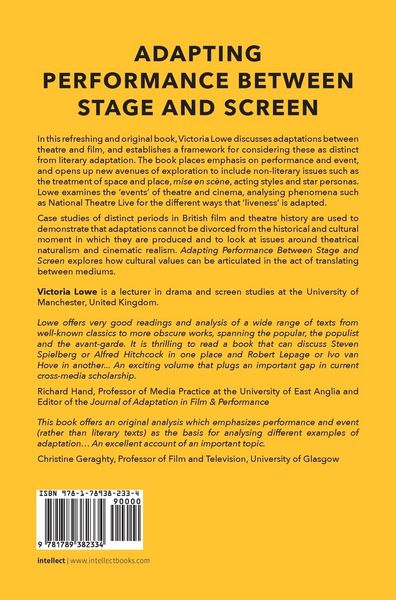 Produktbild: Adapting Performance Between Stage and Screen