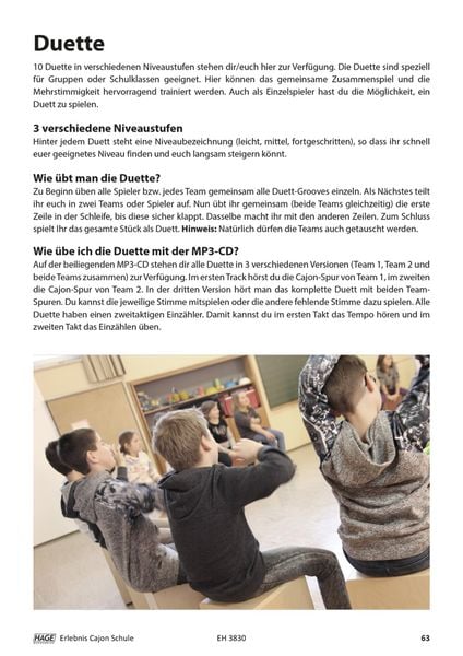 Produktbild: Erlebnis Cajon Schule (mit MP3-CD)