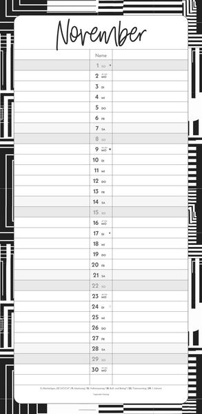 Produktbild: Termine für 2 Black and White 2026 Familienplaner - Timer - Termin-Planer - Couple-Kalender - Familien-Kalender - 22x45
