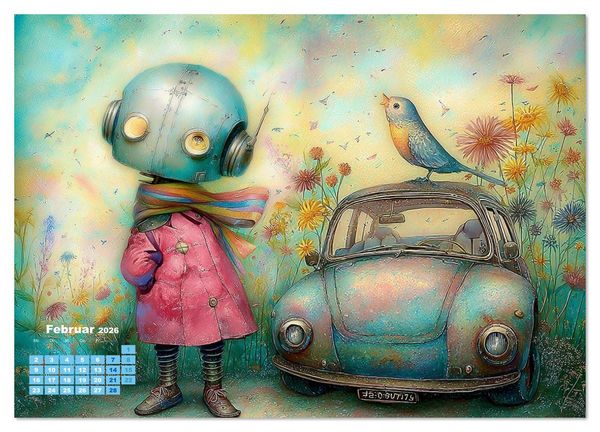 Produktbild: Toni und Tonja und ihre kunterbunten Abenteuer (Wandkalender 2026 DIN A2 quer), CALVENDO Monatskalender
