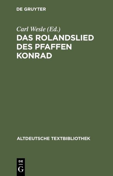 Produktbild: Das Rolandslied des Pfaffen Konrad
