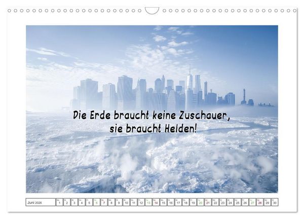 Produktbild: Das Klima in Aufruhr - Die Spirale der globalen Erw&auml;rmung (Wandkalender 2026 DIN A3 quer), CALVENDO Monatskalender