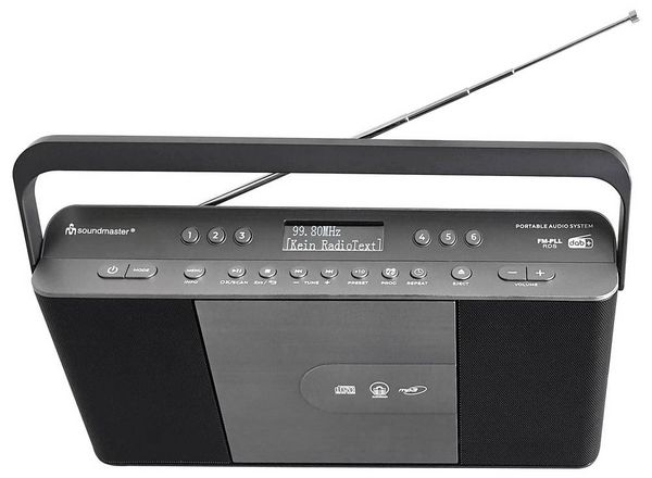 Produktbild: Soundmaster RCD1870SW CD-Radio DAB+, UKW AUX, CD, DAB+, MP3, UKW Grau, Schwarz