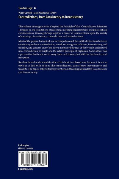 Produktbild: Contradictions, from Consistency to Inconsistency