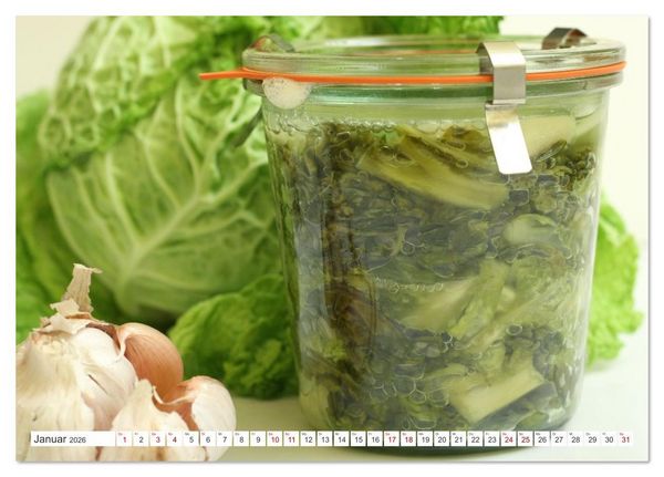 Produktbild: Fermentiertes Gem&uuml;se (Tischkalender 2026 DIN A5 quer), CALVENDO Monatskalender